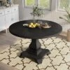 48" Villa Rustic Round Dining Table Antique Black - HOMES: Inside + Out -HOMCOM Sales Store GUEST 9eef9853 d167 4617 8818 bbc18869e418