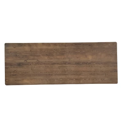 Flash Furniture HERCULES 9' X 40" Rectangular Solid Pine Folding Farm Table With X Legs 13 Flash Furniture HERCULES 9' X 40" Rectangular Solid Pine Folding Farm Table With X Legs - Image 11