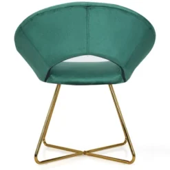 Costway Modern Velvet Accent Chair Upholstered Vanity Chair W/Golden Metal Leg PinkDark GreenGrey -HOMCOM Sales Store GUEST a1518123 72d7 49d5 ac1e 332330321169