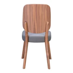 Set Of 2 Retro Modern Curved Back Dining Chair Walnut/Light Gray - ZM Home -HOMCOM Sales Store GUEST a169ca25 6bb8 4975 9bd9 478489cb9fb2