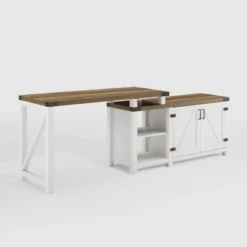 Farmhouse Rustic L Shaped Desk With Storage - Saracina Home -HOMCOM Sales Store GUEST a1ba50c2 bf0b 4eb1 a4df 22d162d8137d