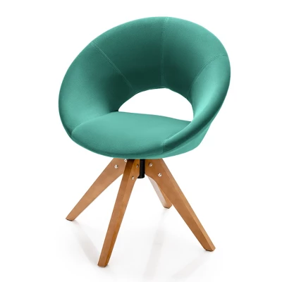 Costway Mid Century Modern Swivel Accent Chair Fabric Armchair Velvet Living Room PinkBlueGreenGrey 13 Costway Mid Century Modern Swivel Accent Chair Fabric Armchair Velvet Living Room PinkBlueGreenGrey - Image 11