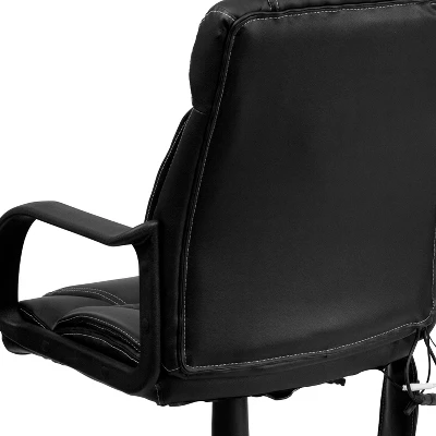 Emma And Oliver Mid-Back Ergonomic Massaging Black LeatherSoft Executive Swivel Office Arm Chair 6 Emma And Oliver Mid-Back Ergonomic Massaging Black LeatherSoft Executive Swivel Office Arm Chair - Image 5