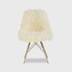Remy Flokati Chair White - Linon