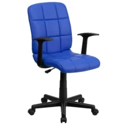 Emma And Oliver Mid-Back Quilted Vinyl Swivel Task Office Chair With Arms -HOMCOM Sales Store GUEST a4b41aa5 7765 4c2b a5b8 74d9a404511b
