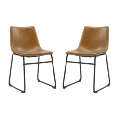 Set Of 2 Laslo Modern Upholstered Faux Leather Dining Chairs - Saracina Home -HOMCOM Sales Store GUEST a575f745 32e2 4880 af78 c97be1dbada8