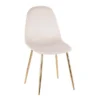 Set Of 2 Pebble Contemporary Dining Chairs Gold/Cream - LumiSource -HOMCOM Sales Store GUEST a698aacd 5eb0 49eb b66b 71d131c6e5ce