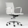 Studio 55D Lealand White And Chrome Low Back Desk Chair -HOMCOM Sales Store GUEST a7d8be77 4d54 42e5 967b 78be2f52a23c