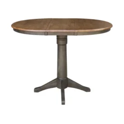 36" Justin Round Drop Leaf Dining Table Tan/Washed Coal - International Concepts 12 36" Justin Round Drop Leaf Dining Table Tan/Washed Coal - International Concepts -HOMCOM Sales Store GUEST a905d8cf 6e88 452f a648 ff750f1fd87f
