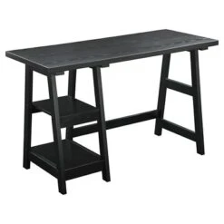 Designs2Go Trestle Desk With Shelves - Breighton Home -HOMCOM Sales Store GUEST aa86743b 8e79 40c2 a6bb 7fbdc03f49ae