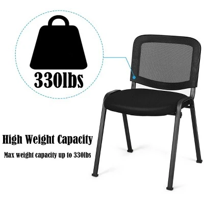 Costway Set Of 5 Conference Chair Mesh Back Office Waiting Room Guest Reception Black 9 Costway Set Of 5 Conference Chair Mesh Back Office Waiting Room Guest Reception Black - Image 7
