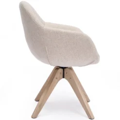 Upholstered Swivel Dining Armchair - Kinwell -HOMCOM Sales Store GUEST ab39534e 0584 4aaa 8066 100f16ef77ee