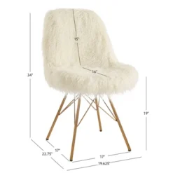 Remy Flokati Chair White - Linon -HOMCOM Sales Store GUEST ac7f50b4 2484 4158 9b23 a8863634dfa0