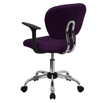 Emma And Oliver Mid-Back Mesh Padded Swivel Task Office Chair With Chrome Base And Arms 4 Emma And Oliver Mid-Back Mesh Padded Swivel Task Office Chair With Chrome Base And Arms - Image 2