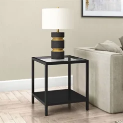 22' Metal Side Table In Black - Henn&Hart
