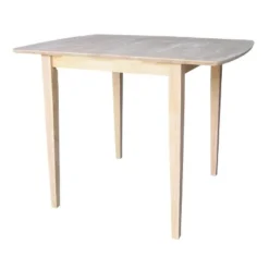 36" Extendable Table With Butterfly Unfinished - International Concepts
