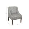 Modern Swoop Accent Armchair - HomePop -HOMCOM Sales Store GUEST adc256ea f98e 4f60 9ecb 9e06ec4e7572