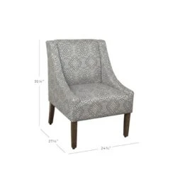 Modern Swoop Accent Armchair - HomePop