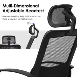 Costway Mesh Office Chair High Back Ergonomic Swivel Chair W/ Lumbar Support & Headrest -HOMCOM Sales Store GUEST ae7d4917 bc32 4ea0 8d16 44ee79df178e