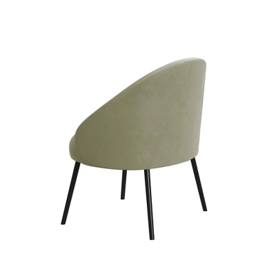 Modern Velvet Accent Chair Light Sage Green Velvet - HomePop 7 Modern Velvet Accent Chair Light Sage Green Velvet - HomePop - Image 5