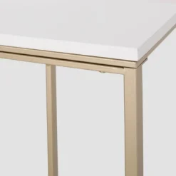 Set Of 2 Baywinds Modern Glam C-Shaped Accent Table White/Champagne Gold - Christopher Knight Home -HOMCOM Sales Store GUEST af588f5b f319 4d01 bbc1 6b575dbb06b1