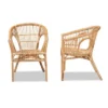2pc Alleta Rattan Dining Chair Set Natural/Brown - Bali & Pari -HOMCOM Sales Store GUEST b03c40d1 12a8 4e02 a520 3a5a39ddca99