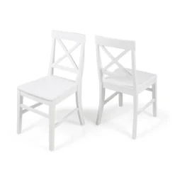 Set Of 2 Roshan Farmhouse Acacia Dining Chair - Christopher Knight Home -HOMCOM Sales Store GUEST b064083b eb90 45db 8c58 fe14fbf0d10b