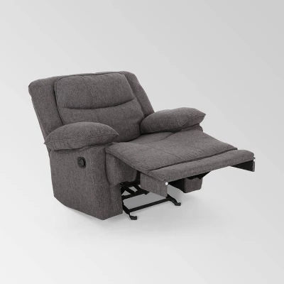 Estrada Contemporary Glider Recliner Charcoal Tweed - Christopher Knight Home 7 Estrada Contemporary Glider Recliner Charcoal Tweed - Christopher Knight Home - Image 5