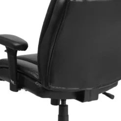 Emma And Oliver 400 Lb. Big & Tall Black LeatherSoft Task Adjustable Arm Ergonomic Office Chair -HOMCOM Sales Store GUEST b26edf73 976b 4e4b a42e 8b2db7864d89