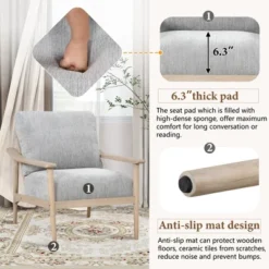 Retro Accent Chair With Solid Wood Frame And Vertical Slatted Back-ModernLuxe 20 Retro Accent Chair With Solid Wood Frame And Vertical Slatted Back-ModernLuxe -HOMCOM Sales Store GUEST b2ae092e 2fb5 4ca3 ab78 a75445e3af72