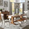 Delaney Two Toned Rectangular Solid Wood Top Dining Table - Inspire Q -HOMCOM Sales Store GUEST b42019c0 6e44 48b3 8d69 2732a4655766