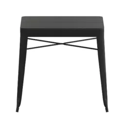 Flash Furniture Helvey 31.5" Square Commercial Grade Indoor/Outdoor Black Steel Patio Dining Table For 4 With Black Poly Resin Slatted Top -HOMCOM Sales Store GUEST b5242f82 1618 48fb 83d5 21677ffe660d