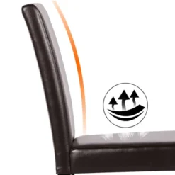 Yaheetech 4pcs High Back Padded Dining Chairs With Wood Legs For Home Restaurants 18 Yaheetech 4pcs High Back Padded Dining Chairs With Wood Legs For Home Restaurants -HOMCOM Sales Store GUEST b5b3e212 9295 400d 899d 75b7fab3fea4