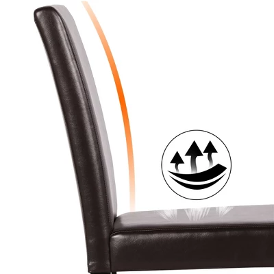 Yaheetech 4pcs High Back Padded Dining Chairs With Wood Legs For Home Restaurants 8 Yaheetech 4pcs High Back Padded Dining Chairs With Wood Legs For Home Restaurants - Image 6