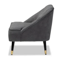 Ellard Velvet Fabric Upholstered Two-Tone Wood Accent Chair Gray/Dark Brown - Baxton Studio 16 Ellard Velvet Fabric Upholstered Two-Tone Wood Accent Chair Gray/Dark Brown - Baxton Studio -HOMCOM Sales Store GUEST b6a36f4f 04dc 43e4 85e7 08c5606e684f