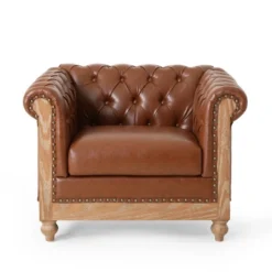 Castalia Chesterfield Tufted Club Chair With Nailhead Trim Midnight - Christopher Knight Home -HOMCOM Sales Store GUEST b6ef639e c341 4ff2 ba6d 6d5c79680c9d