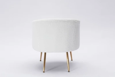 Armchair Accent Tub Barrel Chair With Gold Metal Legs-ModernLuxe 8 Armchair Accent Tub Barrel Chair With Gold Metal Legs-ModernLuxe - Image 6