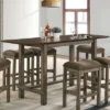 70" Entera Expandable Counter Height Dining Table Dark Walnut/Chestnut - HOMES: Inside + Out -HOMCOM Sales Store GUEST b7b09507 df01 4bf2 bd3e 4457f4c0fe0a