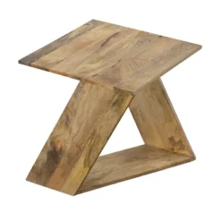 Square Top End Table With Illusion Wooden Frame Oak Brown - The Urban Port -HOMCOM Sales Store GUEST b817592c ad77 42e7 9b45 2c636d5a8c77