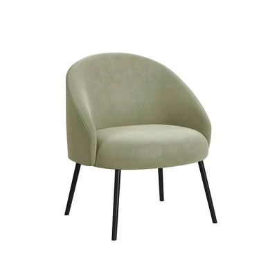 Modern Velvet Accent Chair Light Sage Green Velvet - HomePop 3 Modern Velvet Accent Chair Light Sage Green Velvet - HomePop
