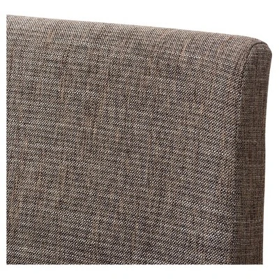 Set Of 2 Nexus Mid - Century Modern Wood Finishing And Fabric Upholstered Dining Side Chair Gravel/Walnut Brown - Baxton Studio 5 Set Of 2 Nexus Mid - Century Modern Wood Finishing And Fabric Upholstered Dining Side Chair Gravel/Walnut Brown - Baxton Studio - Image 3