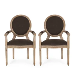 Set Of 2 Judith French Country Wood Upholstered Dining Chairs - Christopher Knight Home -HOMCOM Sales Store GUEST bb1a1443 e2ef 46a6 b184 15ff536d57eb