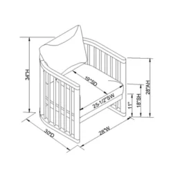 Richfield Barrel Spindle Back Accent Chair Cream/Natural - Threshold™ Designed With Studio McGee 13 Richfield Barrel Spindle Back Accent Chair Cream/Natural - Threshold™ Designed With Studio McGee -HOMCOM Sales Store GUEST bbb41ede da8a 4504 8108 f181a183083e
