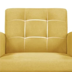 Yaheetech Modern Armchair Accent Chair Fabric Tufted With Rubber Wooden Leg -HOMCOM Sales Store GUEST bc4e42d7 c570 4193 8c91 8aa46bc42209