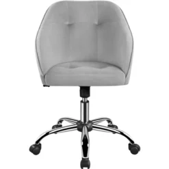 Yaheetech Velvet Desk Chair For Home Office, Soft Height Adjustable 360° Swivel Computer Chair -HOMCOM Sales Store GUEST bd990955 025e 4743 87d3 99358f8c8baf