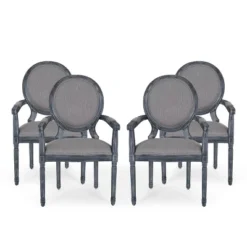 Set Of 4 Judith French Country Wood Upholstered Dining Chairs - Christopher Knight Home -HOMCOM Sales Store GUEST be6087e5 abe1 4f1d 8eba 9d289ae30dfe