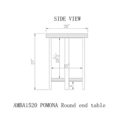 27" Pomona Diameter Round End Table Rustic Natural - Alaterre Furniture -HOMCOM Sales Store GUEST bffe2ba0 ec96 47da afd6 03939e5b5b67
