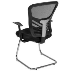 Flash Furniture Black Mesh Side Reception Chair With Chrome Sled Base -HOMCOM Sales Store GUEST c0a9f293 08e3 4f7a a0cc eb39e2d94ed4