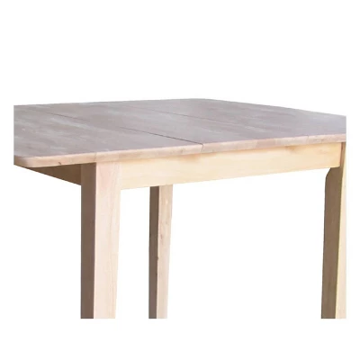 42" Table With Butterfly Extendable Unfinished - International Concepts 4 42" Table With Butterfly Extendable Unfinished - International Concepts - Image 2