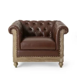 Castalia Chesterfield Tufted Club Chair With Nailhead Trim Midnight - Christopher Knight Home -HOMCOM Sales Store GUEST c376fdf3 affc 4bba 9b60 e7029e59fe6b